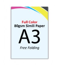 A3 Flyer 80gsm Simili Paper (Free Folding) - FREE DELIVERY PENINSULAR MALAYSIA