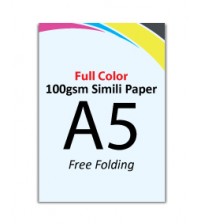 A5 Flyer 100gsm Simili Paper (Free Folding) - FREE DELIVERY PENINSULAR MALAYSIA