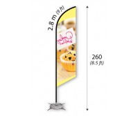 Feather Flag 2.8m (S)-------------------- FREE DELIVERY PENINSULAR MALAYSIA