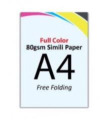 A4 Flyer 80gsm Simili Paper (Free Folding) - FREE DELIVERY PENINSULAR MALAYSIA
