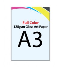 A3 Flyer 128gsm Gloss Art Paper - FREE DELIVERY PENINSULAR MALAYSIA
