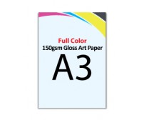 A3 Flyer 150gsm Gloss Art Paper - FREE DELIVERY PENINSULAR MALAYSIA
