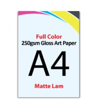 A4 Flyer 250gsm Art Card - 1 Side Matte Lam