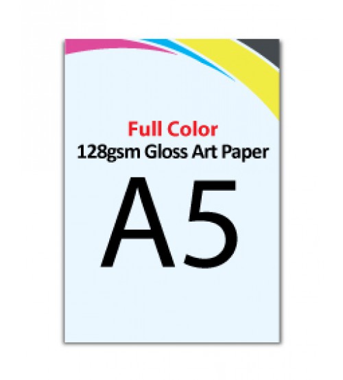 A5 Flyer - 128gsm Gloss Art Paper - FREE DELIVERY PENINSULAR MALAYSIA