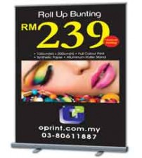 Roll Up Bunting-120cm(W) x 200cm(H) ---------- FREE DELIVERY PENINSULAR MALAYSIA