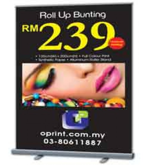 Roll Up Bunting-120cm(W) x 200cm(H) ---------- FREE DELIVERY PENINSULAR MALAYSIA